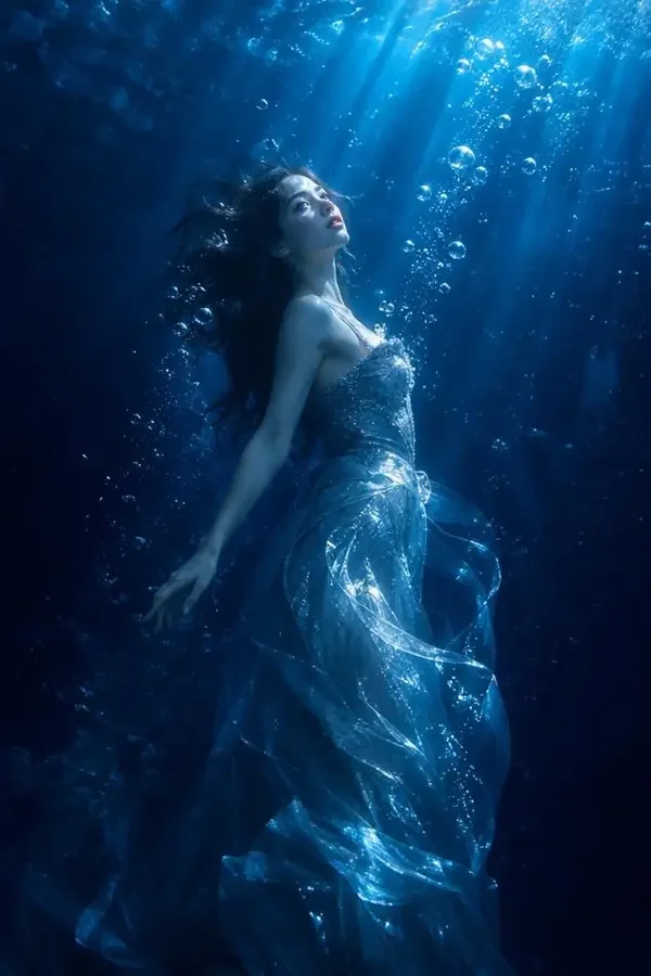 海的女儿不哭 电影海报，日本奇幻/爱情影片